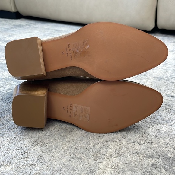 New Rag & Bone Rover Block Heel Chelsea Booties Ankle Boots Suede Tan Sz 35 - Picture 9 of 14